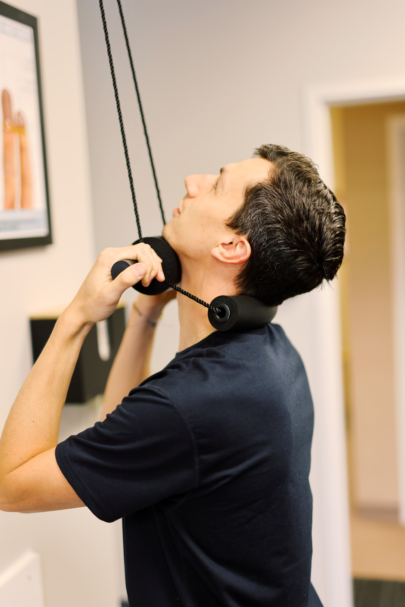 Chiropractor treating a patient