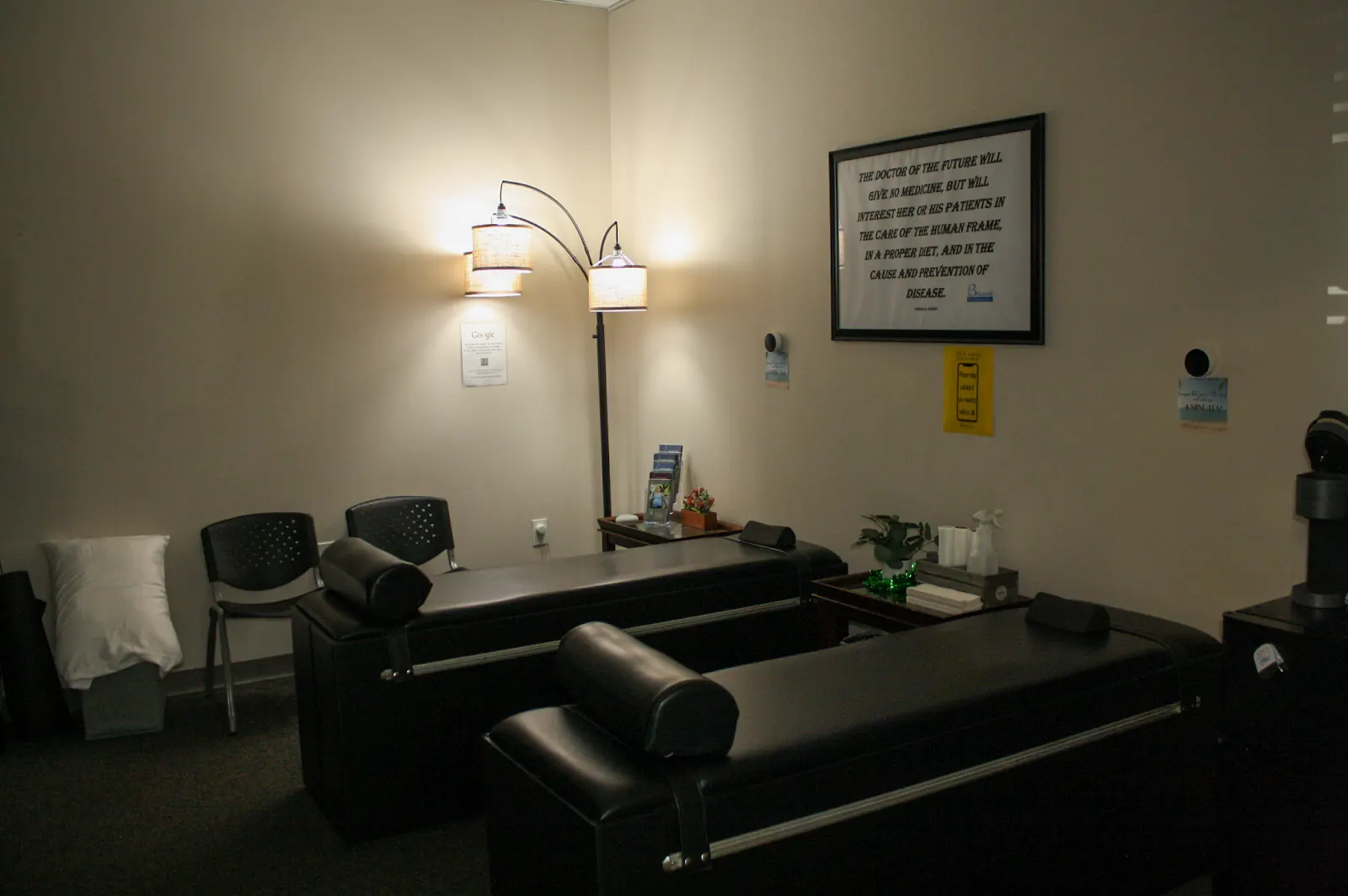 Chiropractor treating a patient